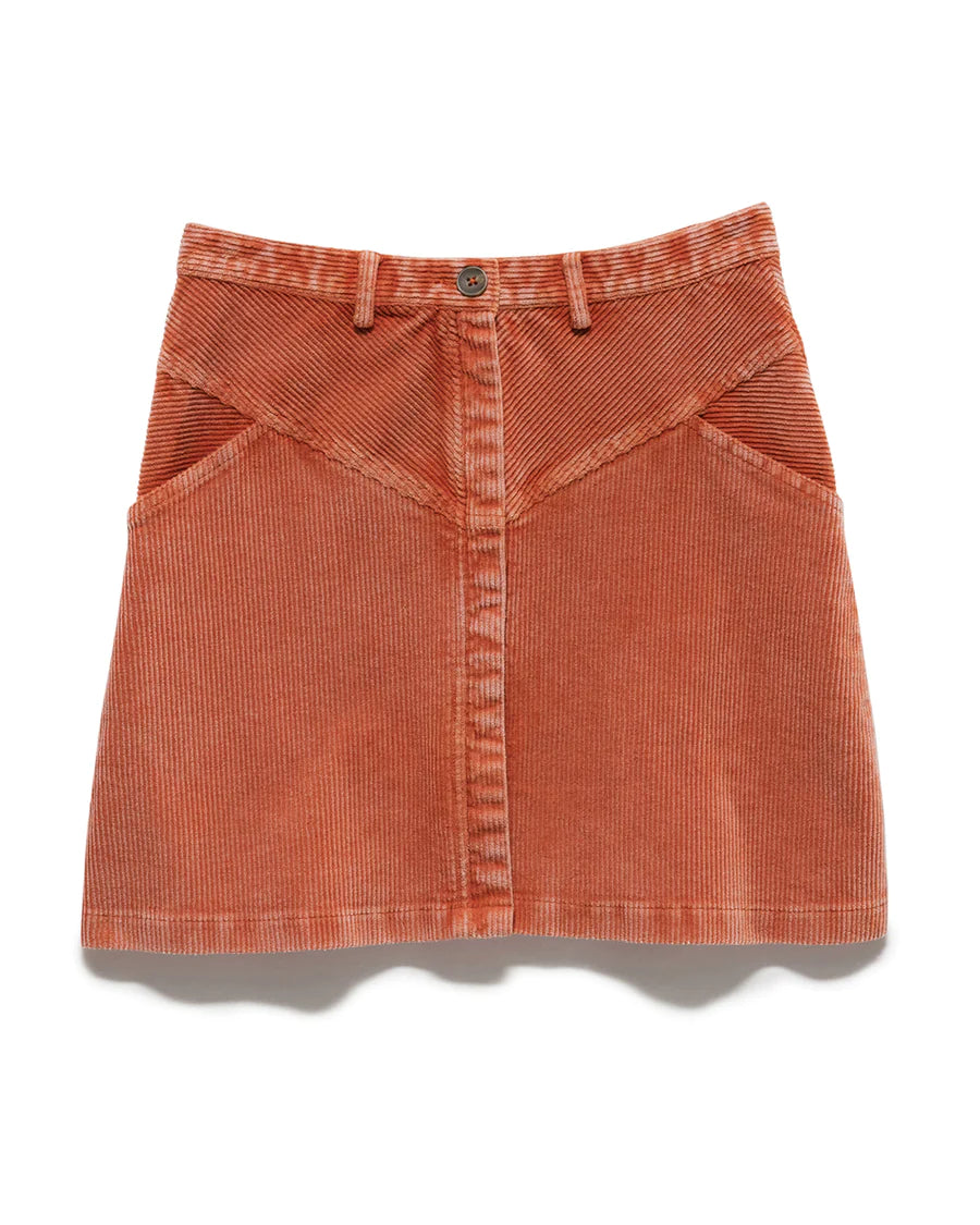 Cayce Button Down Corduroy Mini Skirt