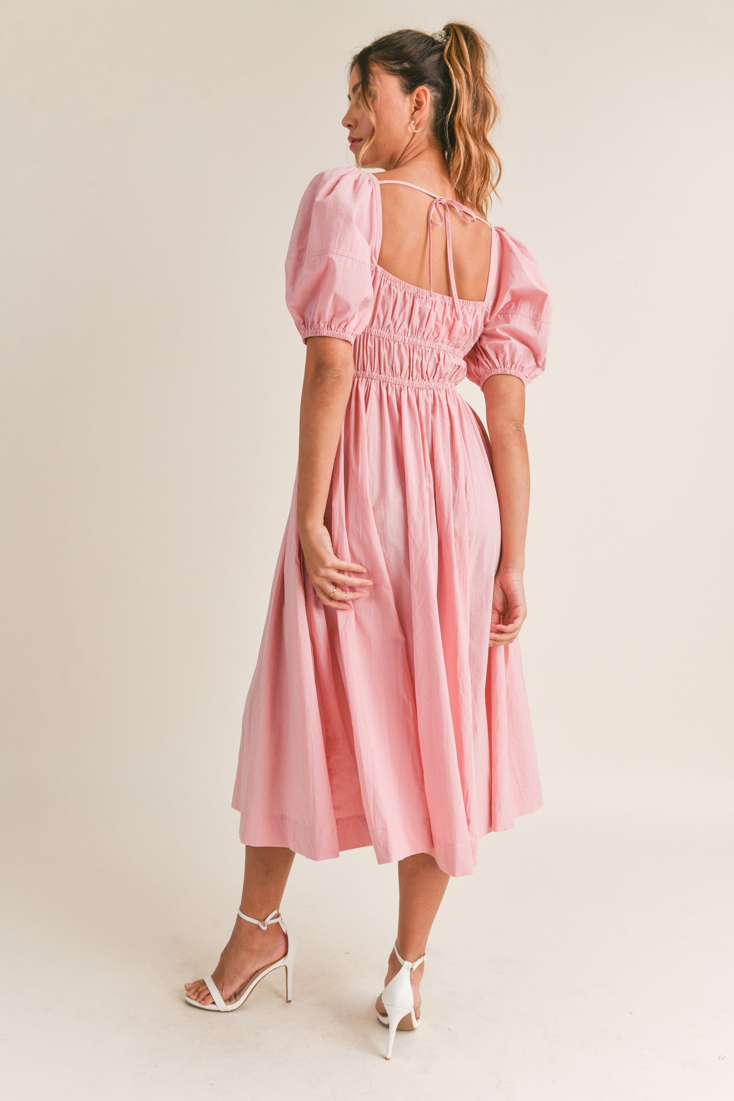 Blush Pink Midi Dress
