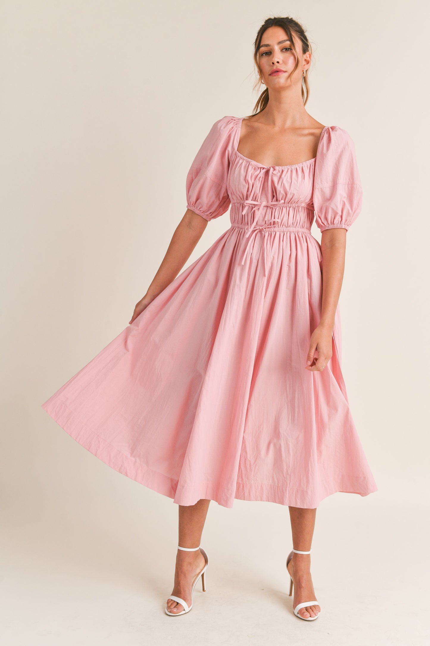 Blush Pink Midi Dress